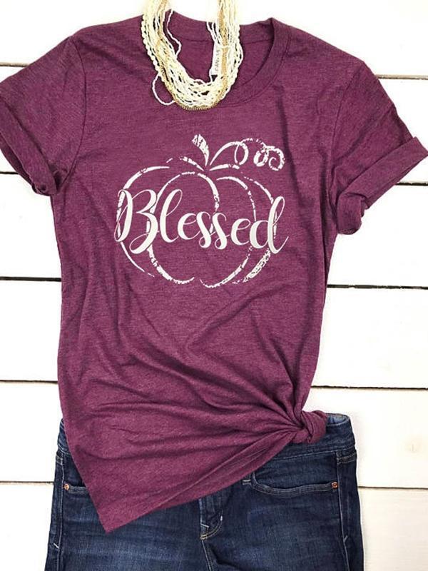 Blessed Pumpkin O-neck T-shirt