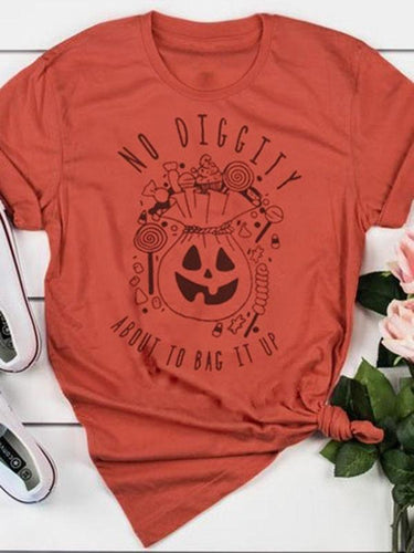Halloween No Diggity O-Neck T-Shirt