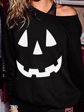 Load image into Gallery viewer, Halloween Pumpkin Printed Casual Sweatshirt